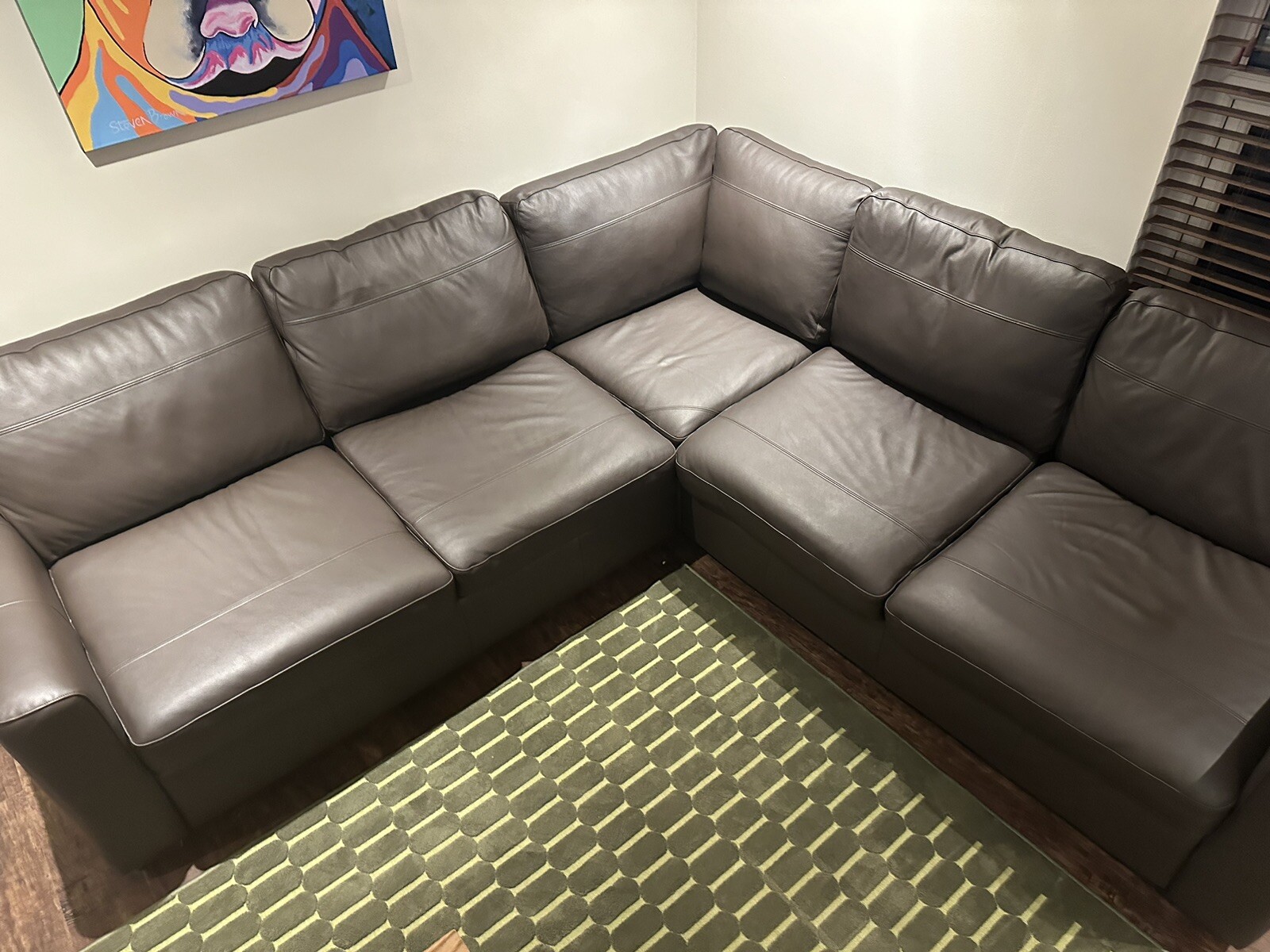 john lewis oliver Corner Sofa In Nature Brown Leather eBay