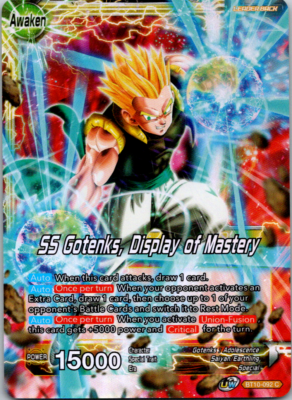 DBS Leader Card SS Gotenks, Display of Mastery BT10-092 C Parallel