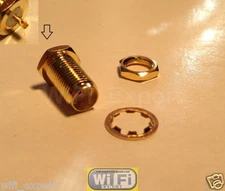 1 x SMA Female Bulkhead Solder panel mount straight RF Connector Adapter One USA