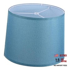 Lamp shades for Table Lamps.4" Top x2.6" Bottom x 9.8" High Drum Lamp 1 Blue