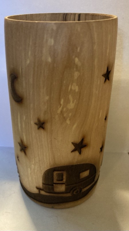 Campers Drink Cozy .  Made of Wood?