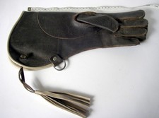 Falconry Glove Large Size quality Leather re-inforced 14 Inch (Dark Brown) GOOD