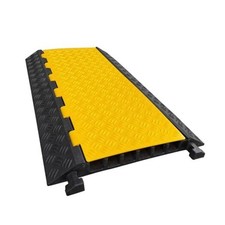 6 Channel Heavy-Duty Rubber Cable Ramp, 22,000 lbs Load Capacity Cable