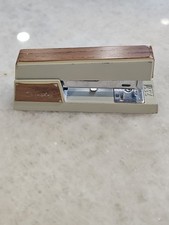 Vintage Swingline 737 Stapler –Faux Wood Panels –Made in USA– Mid-Century Office