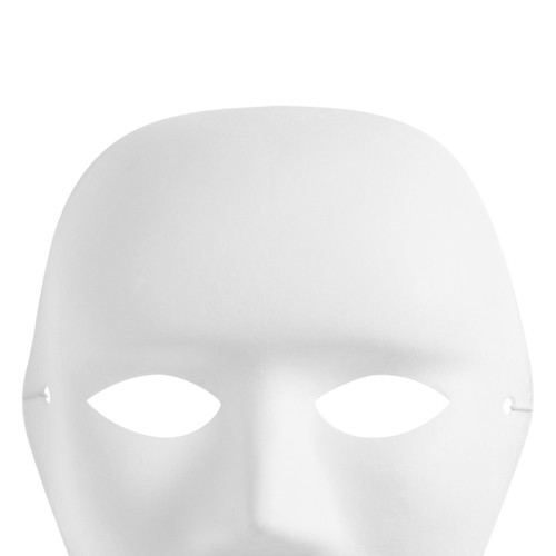 Men's Portrait Mask Painting Mask Full Face Costume Pulp Blank White Mask for - Picture 8 of 12