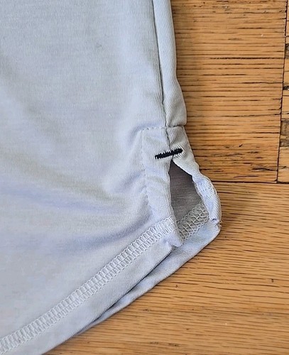 Peter Millar Golf Polo Shirt Women Large Light Gray/White 1/4 Quarter Zip Tech - Picture 8 of 9