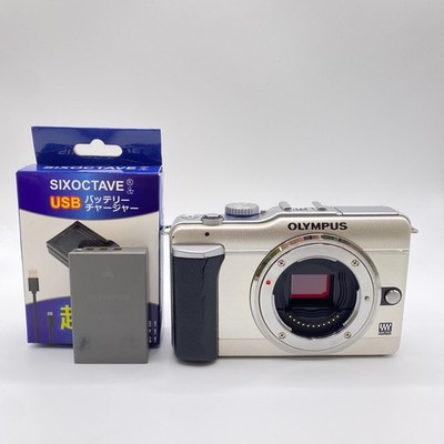 [Ausgezeichnet] OLYMPUS PEN E-PL1 Silber Spiegellose Kamera Body aus Japan 60...