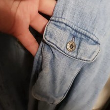 Intermezzo Vintage Denim Shirt Men  s Casual Old School Style