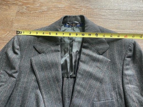 Vtg 1953 Brooks Brothers 346 Blazer Size 41 Charcoal Wool Two Button Sport Coat - Picture 9 of 10