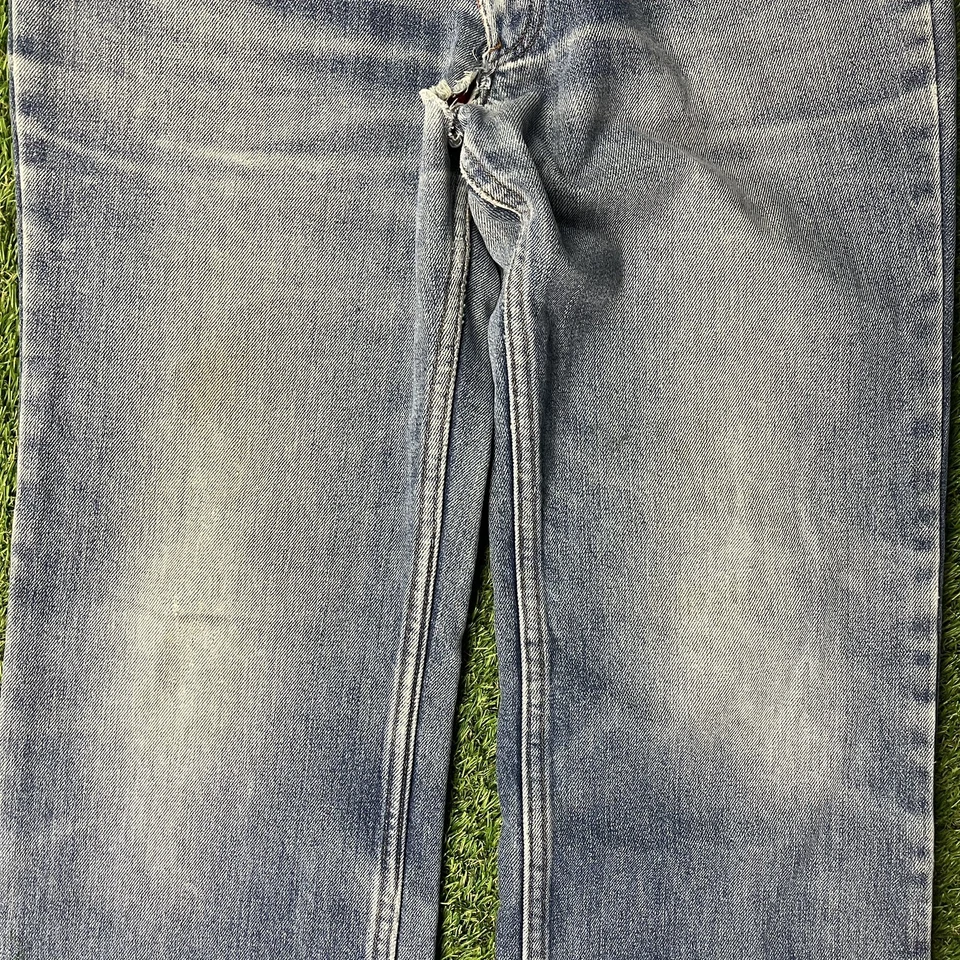 Vintage 80s Fleece Lined Levis 517 Orange Tab Jeans Size 33x30 Bootcut USA Red - Image 4 of 4