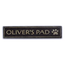 Paw Print Pet Sign, Wooden Pet Gift -Distressed Wooden Sign