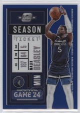 2020 Panini Contenders Optic Season Ticket Blue Prizm /99 Malik Beasley #33 0bg8