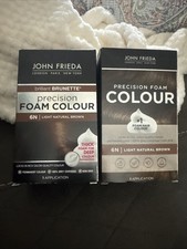 2 John Frieda Precision Foam Hair Color 6N Light Natural Brown 2 PACK 