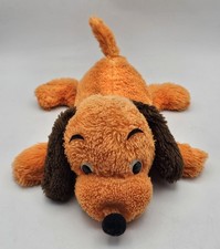Vintage R. Dakin Rare Orange "Drooper" Puppy Dog Plush  Nut Shell Filling Korea