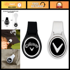 Magnetic Golf Ball Marker Hat Clips 2-Pack - Black  White, Perfect for Golfers