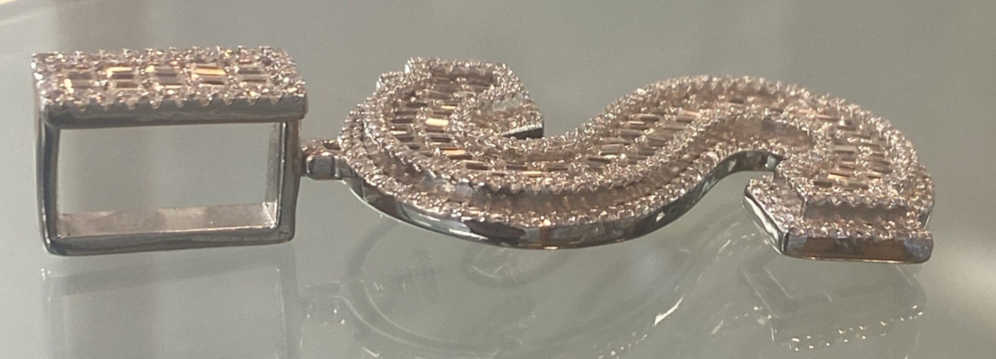 Solid Sterling Silver Moissanite Large Initial “S… - image 4