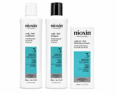 Nioxin System 3 Hair Care Kit Shampoo Conditioner Treatment 3 Pc Set