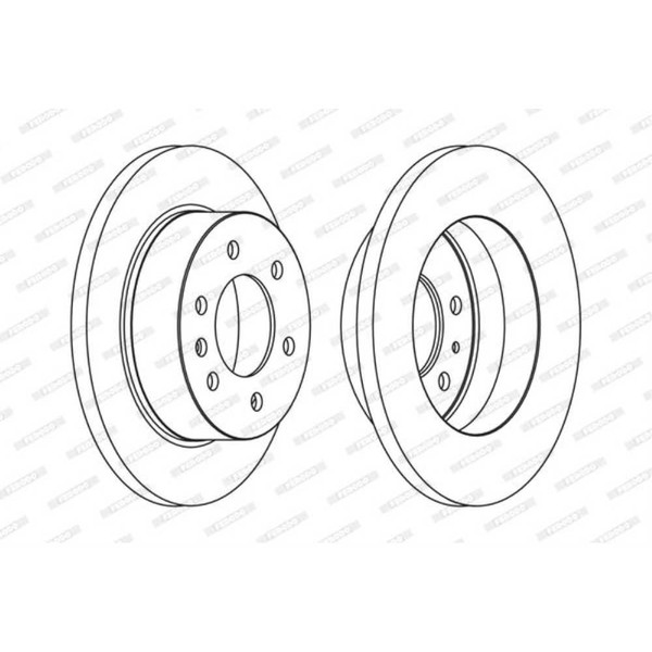 Ferodo 2X Bremsscheibe Hinten Ø298 Voll FüR Mercedes-Benz Sprinter 35-T Kasten-image