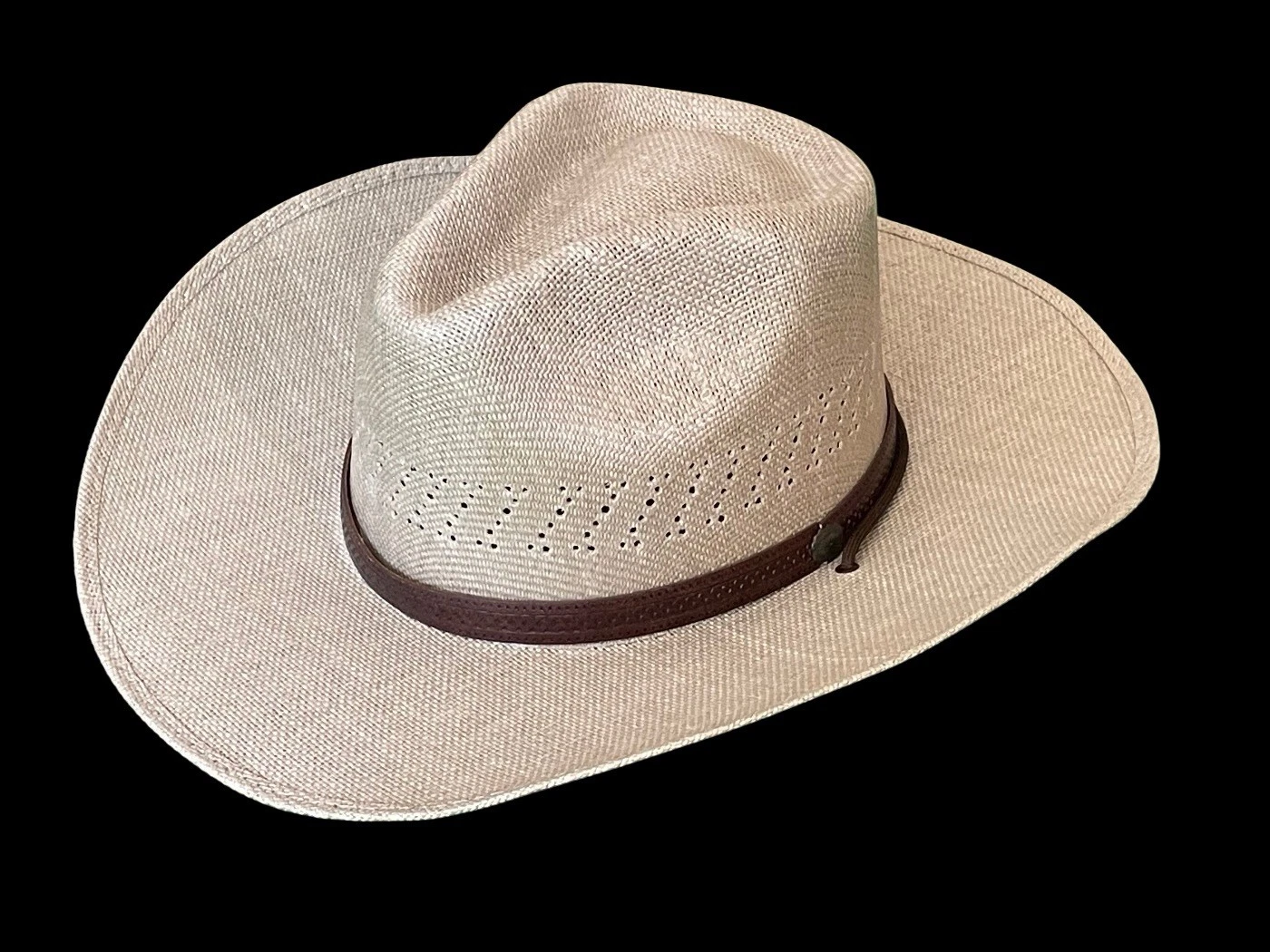 American Hat Makers Freedom Hat Barcelona I Firm Straw Sun Hat Tan Small 6-7/8