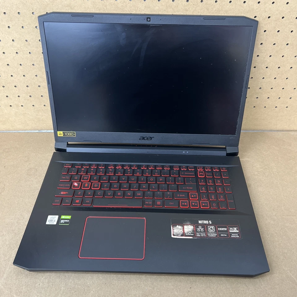 Acer Nitro 5 N20C1 15.6 i5-10th GeForce GTX *Para piezas/reparación sin alimentación sin probar* Foto 2 de 4