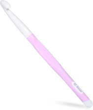 12mm Large Crochet Hook with Ergonomic Handle, Big Hooks 12mm, Pink 