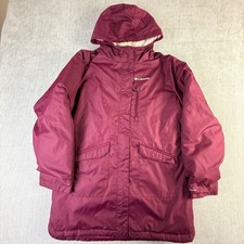 Columbia Omni-Heat Hooded Parka Jacket Maroon Girls XL 18/20 Winter Coat