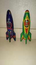 2 Retro tin Space rockets