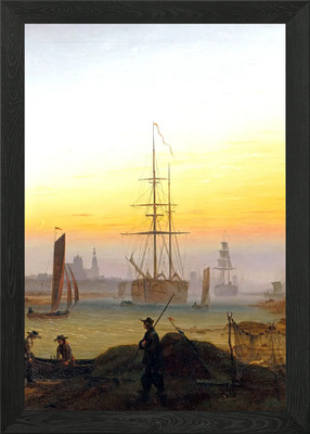 Schiffe im Hafen Gerahmtes Wandbild Poster Leinwanddruck Bild