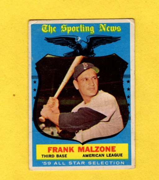 1959 Topps Frank Malzone AL All Star #558 Boston Red Sox GOOD FREE SHIP