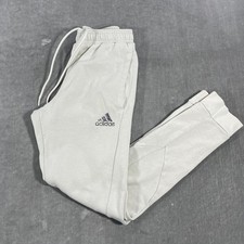 Adidas Kids Size XS Jogger Pants Light Grey Elastic Waist Drawstring Logo