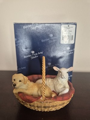 Bordüre Fine Arts Zimmer für zwei A3873 signiert Hans Kendrick Hund Lamm