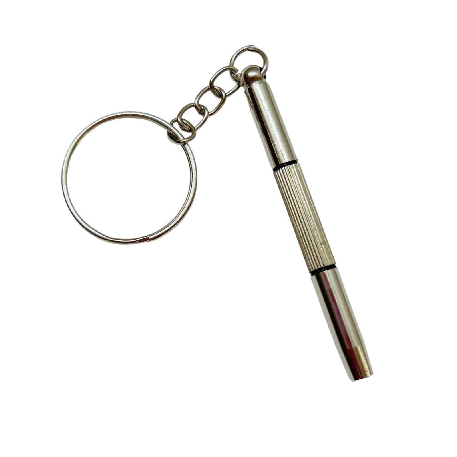 Small Tiny Screwdrivers Silvertone Keychain 4" Ke… - image 5
