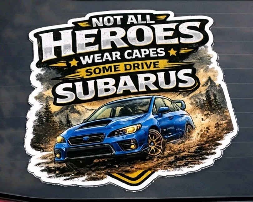 Set De 4 Calcomanías De Vinilo Para Tapacubos Subaru Brumby/Serie L - Colores High Tack