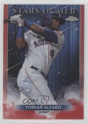 2022 Topps Series 2 Stars of MLB Chrome Red Refractor 55/75 Yordan Alvarez 0c6