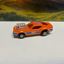 MUSTANG PISTON POPPER ORANGE SUNKIST 1973 Matchbox Rolamatics Car