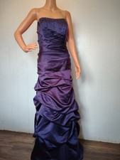 David's Bridal Strapless Dark Purple Dress Size 14