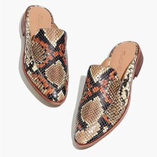 Madewell The Frances Loafer Snake Reptile Embossed Leather Slip Ons Size 7.5