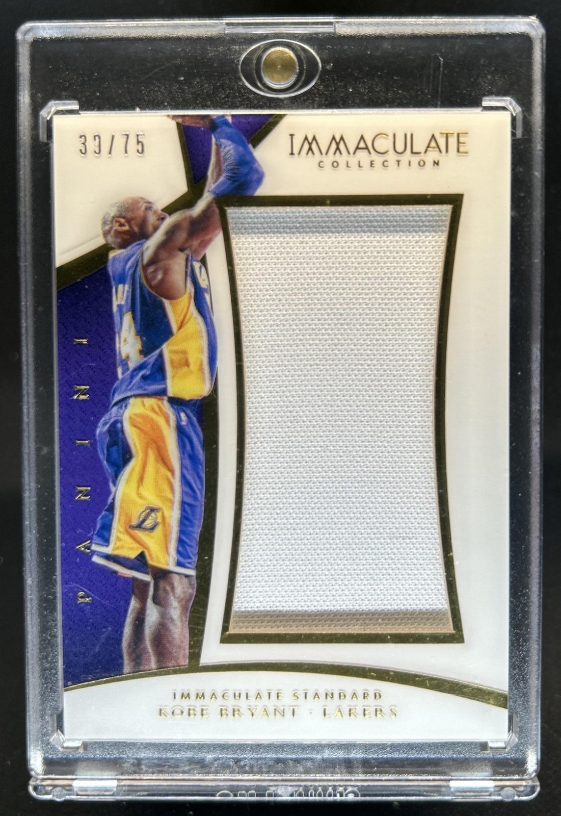 2014-15 Panini Immaculate Kobe Bryant Standard Game Used Jersey #/75 Lakers