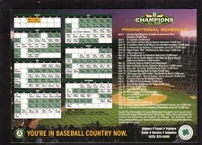 Oakland Athletics 2003 Magnet Schedule Shamrock Office Solutions