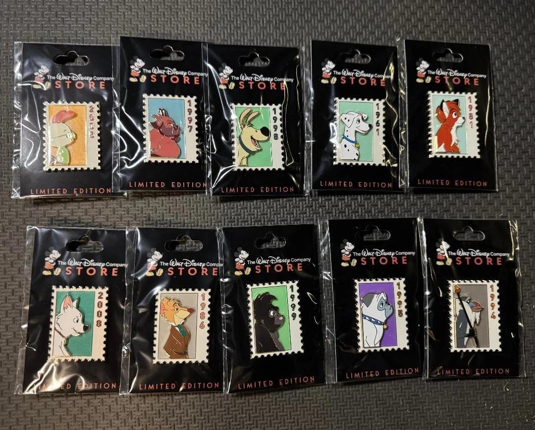 Disney DEC TWDC Commemorative Animal Stamps LE 300 Pins Full Set Postage IN HAND