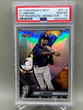 2019 Bowman's Best Top Prospects CJ Abrams REFRACTOR RC PSA 10 Padres Nationals
