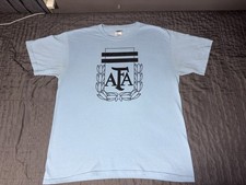 Vntg Heavyweight Blend AFA Argentina Messi #10 soccer Shirt sz Lrg retro design