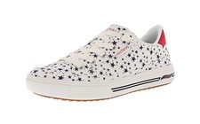 Skechers Womens Arch Fit Arcade - Born Free Walking Shoes, White/Navy/Red, 6M