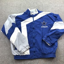 Vintage Dallas Cowboys Jacket Mens Medium Blue NFL Football Starter Full Zip 90s
