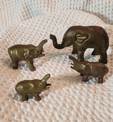 4 Brass Elephants