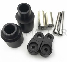 Black MT219-037-BK No Cut Frame Slider Crash Protector 2007-2008 CBR600RR