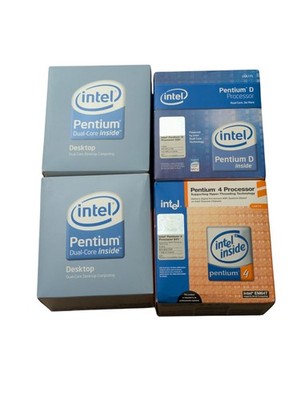Intel Pentium 4 / Pentium D / Pentium Dual-Core CPUs Lot of 4 Used w/ Boxes