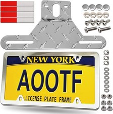 Trailer License Plate Bracket Holder - Truck/RVs/Boats Aluminum Car Tag Holder a