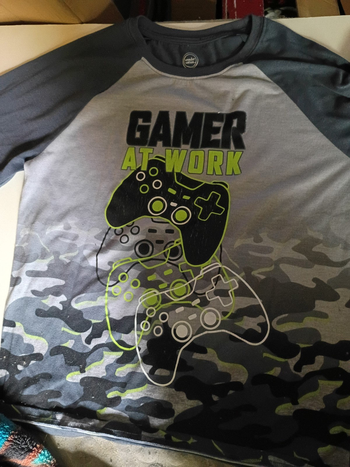 Gamer At Work Boys Husky 14 to 16 T-Shirt  Long Sleeve