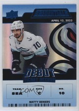 2022 Upper Deck Credentials Debut Ticket Access Blue 9/99 Matty Beniers #199 ra0